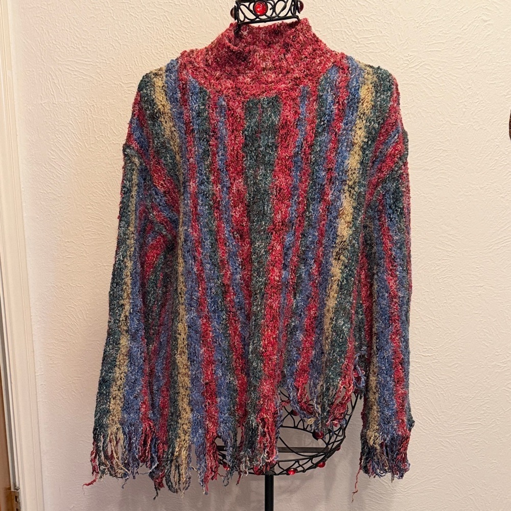 ⛽️⛽️⛽️BOGOHO⛽️⛽️⛽️POL Multicolor Striped Women's Sweater-size medium